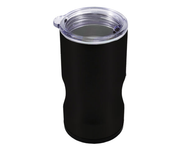 VASO TÉRMICO DOBLE PARED Y PORTA LATA DEUX A2468 NEGRO (Acero inoxidable 304)