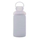 CILINDRO DE VIDRIO BOROSILICATO 550 ML. SILY A2469 BLANCO (CILINDRO: VIDRIO BOROSILICATO // FUNDA: SILICÓN / A2469.01 /  ARTICULOS PROMOCIONALES)
