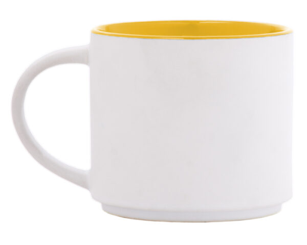 TAZA DE CERÁMICA BICOLOR BABEL A2472 AMARILLO (Cerámica)