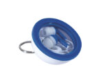 AUDÍFONOS CON ESTUCHE DE CÁPSULA Y ARILLO PARA COLGAR CAPSUL A2491 AZUL (PLÁSTICO ABS / A2491.09 /  ARTICULOS PROMOCIONALES)