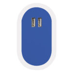 CARGADOR DOBLE USB GOST A2495 AZUL (PLÁSTICO ABS / A2495.09 /  ARTICULOS PROMOCIONALES)