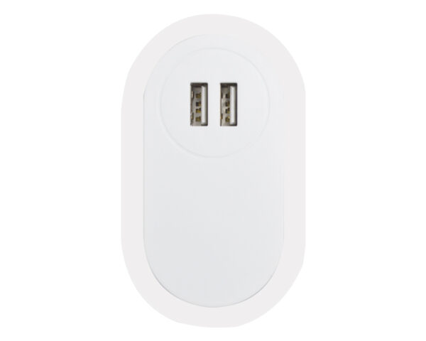 CARGADOR DOBLE USB GOST A2495 BLANCO (Plástico ABS)