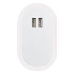 CARGADOR DOBLE USB GOST A2495 BLANCO (PLÁSTICO ABS / A2495.01 /  ARTICULOS PROMOCIONALES)