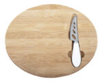 TABLA DE QUESOS OVAL A2511 CAFÉ (ACCESORIOS: ACERO INOXIDABLE/ CERÁMICA // TABLA: BAMBÚ / A2511.28 /  ARTICULOS PROMOCIONALES)