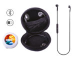 AUDÍFONOS BLUETOOTH MANOS LIBRES CON ESTUCHE PARA GUARDAR SAURUS A2514 NEGRO (ESTUCHE: EVA // AUDÍFONOS: ABS / A2514.02 /  ARTICULOS PROMOCIONALES) - Image 3