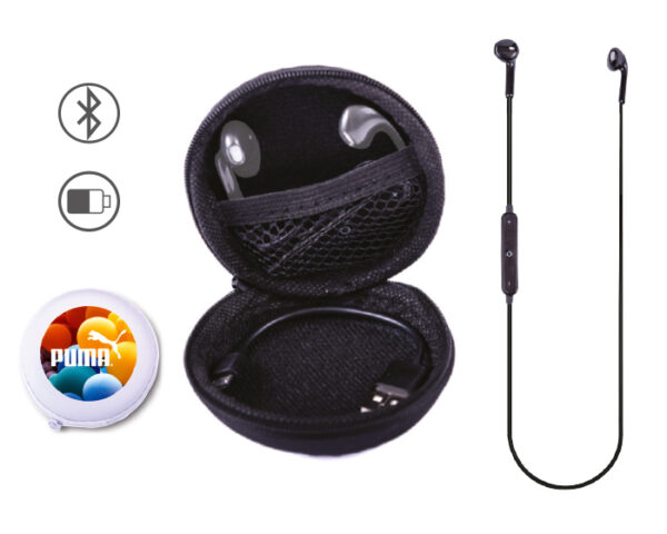 AUDIFONOS BLUETOOTH SAURUS A2514 NEGRO (Estuche: EVA // Audífonos: ABS) - Imagen 3