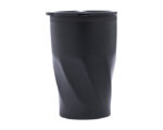 TERMO DE 350 ML. BLIZAN M A2525 NEGRO (EXTERIOR: ACERO INOXIDABLE / INTERIOR: PLÁSTICO PP / A2525.02 /  ARTICULOS PROMOCIONALES)