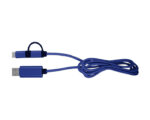 CABLE CONECTOR USB RIBBON A2555 AZUL (PLÁSTICO ABS / ALUMINIO / A2555.09 /  ARTICULOS PROMOCIONALES)