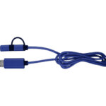 CABLE CONECTOR USB RIBBON A2555 AZUL (PLÁSTICO ABS / ALUMINIO / A2555.09 /  ARTICULOS PROMOCIONALES)