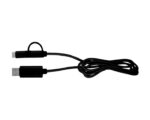 CABLE CONECTOR USB RIBBON A2555 NEGRO (PLÁSTICO ABS / ALUMINIO / A2555.02 /  ARTICULOS PROMOCIONALES)