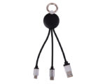 CABLE CONECTOR USB KRAKEN A2556 PLATA (PLÁSTICO ABS / A2556.17 /  ARTICULOS PROMOCIONALES)