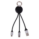 CABLE CONECTOR USB KRAKEN A2556 PLATA (PLÁSTICO ABS / A2556.17 /  ARTICULOS PROMOCIONALES)