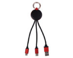 CABLE CONECTOR USB KRAKEN A2556 ROJO (PLÁSTICO ABS / A2556.04 /  ARTICULOS PROMOCIONALES)