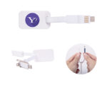 CABLE CONECTOR USB CLICK A2558 BLANCO (PLÁSTICO ABS / A2558.01 /  ARTICULOS PROMOCIONALES) - Image 3