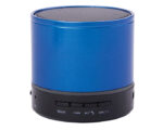 BOCINA BLUETOOTH MANOS LIBRES CON LUZ SILK A2561 AZUL (METAL / A2561.09 /  ARTICULOS PROMOCIONALES)