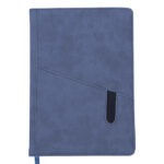 LIBRETA VERTICAL BORDER A2569 AZUL (POLIURETANO / A2569.09 /  ARTICULOS PROMOCIONALES)
