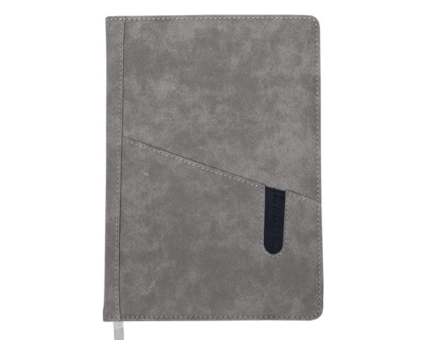 LIBRETA VERTICAL BORDER A2569 GRIS (Poliuretano)