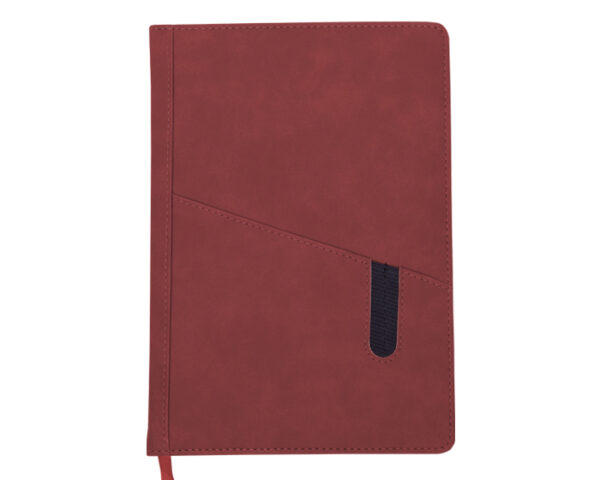 LIBRETA VERTICAL BORDER A2569 ROJO (Poliuretano)