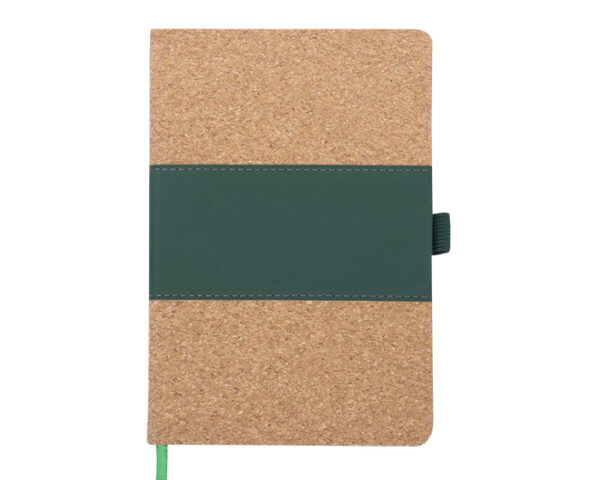 LIBRETA VERTICAL SAUDIA A2570 VERDE (Corcho / Termo PU)