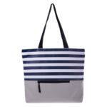 BOLSA CON DISEÑO FRANJAS MARGIN A2589 AZUL MARINO (POLIESTER 600 D / A2589.11 /  ARTICULOS PROMOCIONALES)