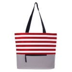 BOLSA CON DISEÑO FRANJAS MARGIN A2589 ROJO (POLIESTER 600 D / A2589.04 /  ARTICULOS PROMOCIONALES)