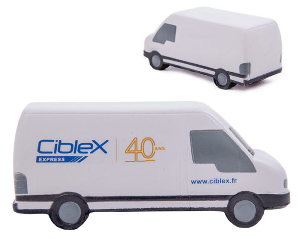FIGURA ANTIESTRÉS CAMIONETA KENYA A2629 BLANCO (Poliuretano) - Imagen 3