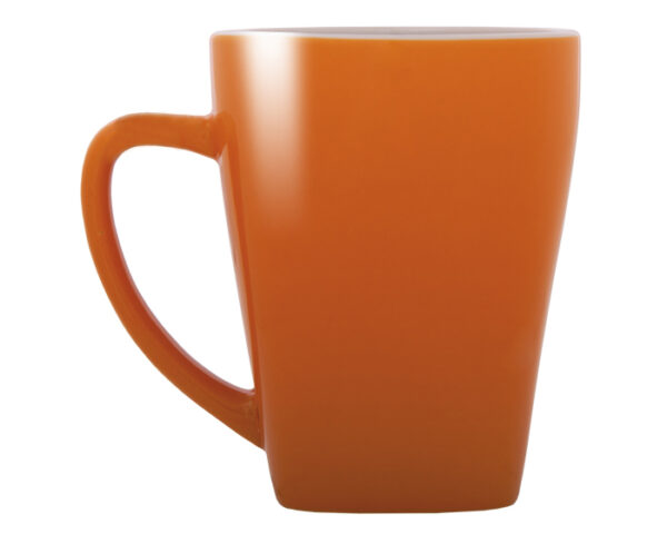 TAZA CON BASE CUADRADA ABBA A2635 NARANJA (Cerámica)