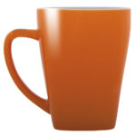TAZA CON BASE CUADRADA 12 OZ ABBA A2635 NARANJA (CERÁMICA / A2635.03 /  ARTICULOS PROMOCIONALES)