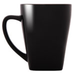 TAZA CON BASE CUADRADA 12 OZ ABBA A2635 NEGRO (CERÁMICA / A2635.02 /  ARTICULOS PROMOCIONALES)