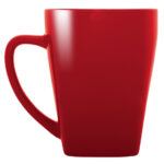 TAZA CON BASE CUADRADA 12 OZ ABBA A2635 ROJO (CERÁMICA / A2635.04 /  ARTICULOS PROMOCIONALES)