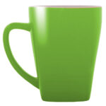 TAZA CON BASE CUADRADA 12 OZ ABBA A2635 VERDE CLARO (CERÁMICA / A2635.08 /  ARTICULOS PROMOCIONALES)