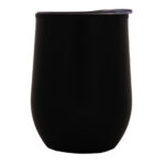 TERMO DE 350 ML. AKON A2636 NEGRO (EXTERIOR: ACERO INOXIDABLE / INTERIOR: PLÁSTICO / A2636.02 /  ARTICULOS PROMOCIONALES)