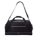 MALETA DEPORTIVA JUATO A2651 NEGRO (POLIESTER 600D / A2651.02 /  ARTICULOS PROMOCIONALES)