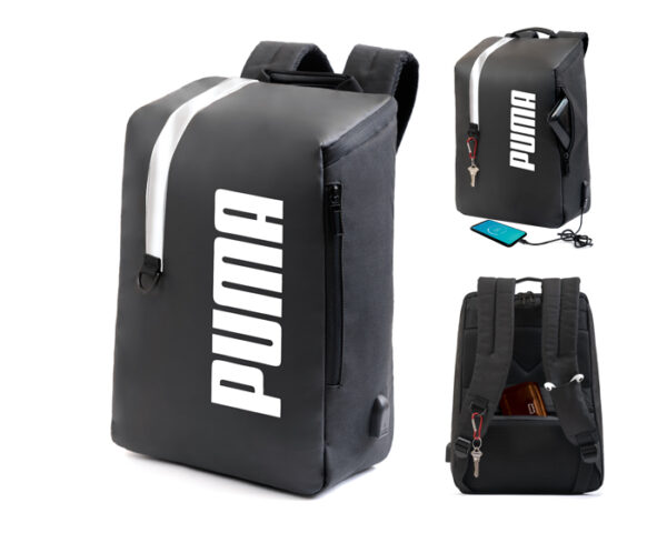 MOCHILA BACKPACK PORTA LAPTOP SOMBRA A2656 NEGRO (Poliuretano / Nylon) - Imagen 3