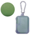 TOALLA DE TELA ROCKY A2668 VERDE CLARO (ESTUCHE: PLÁSTICO PS / TOALLA: MICROFIBRA / A2668.08 /  ARTICULOS PROMOCIONALES)