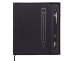 LIBRETA PERSONAL METRÓPOLIS A2669 NEGRO (LIBRETA: TERMO PU // BOLÍGRAFO: ALUMINIO / A2669.02 /  ARTICULOS PROMOCIONALES)
