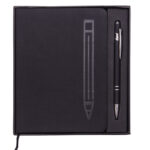 LIBRETA PERSONAL METRÓPOLIS A2669 NEGRO (LIBRETA: TERMO PU // BOLÍGRAFO: ALUMINIO / A2669.02 /  ARTICULOS PROMOCIONALES)