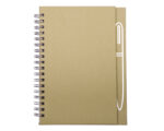 LIBRETA CON IMÁN PARA BOLÍGRAFO METÁLICO, SPAIN A2670 BEIGE (CARTÓN / A2670.20 /  ARTICULOS PROMOCIONALES)