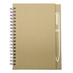 LIBRETA CON IMÁN PARA BOLÍGRAFO METÁLICO, SPAIN A2670 BEIGE (CARTÓN / A2670.20 /  ARTICULOS PROMOCIONALES)