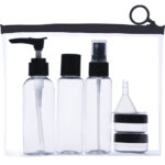 SET DE CONTENEDORES PARA VIAJE QIRA A2678 NEGRO (PLÁSTICO PVC / A2678.02 /  ARTICULOS PROMOCIONALES)