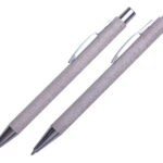 SET DE BOLÍGRAFOS ECOLÓGICOS BRAZIL A2692 BEIGE (FIBRA DE TRIGO / METAL / A2692.24 /  ARTICULOS PROMOCIONALES)