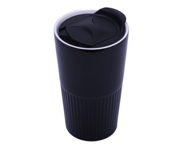 VASO DE CERÁMICA DE DOBLE PARED MIAMI A2694 NEGRO (Cerámica) - Imagen 2