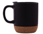TAZA MATE 10 OZ ELLIS A2700 NEGRO (CERÁMICA / CORCHO / A2700.02 /  ARTICULOS PROMOCIONALES)
