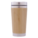 TERMO DE ACERO INOXIDABLE CON BAMBÚ DE 445 ML. ALLEN A2704 ÚNICO (ACERO INOXIDABLE / BAMBÚ / A2704.28 /  ARTICULOS PROMOCIONALES)