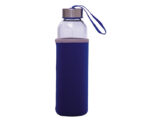 CILINDRO DE VIDRIO 500 ML. KRISTAL A2705 AZUL (CILINDRO: VIDRIO// FUNDA: NEOPRENO / A2705.09 /  ARTICULOS PROMOCIONALES)