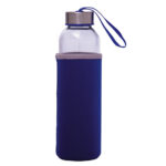 CILINDRO DE VIDRIO 500 ML. KRISTAL A2705 AZUL (CILINDRO: VIDRIO// FUNDA: NEOPRENO / A2705.09 /  ARTICULOS PROMOCIONALES)