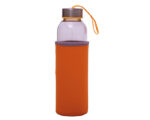 CILINDRO DE VIDRIO 500 ML. KRISTAL A2705 NARANJA (CILINDRO: VIDRIO// FUNDA: NEOPRENO / A2705.03 /  ARTICULOS PROMOCIONALES)