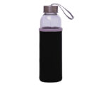 CILINDRO DE VIDRIO 500 ML. KRISTAL A2705 NEGRO (CILINDRO: VIDRIO// FUNDA: NEOPRENO / A2705.02 /  ARTICULOS PROMOCIONALES)