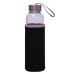 CILINDRO DE VIDRIO 500 ML. KRISTAL A2705 NEGRO (CILINDRO: VIDRIO// FUNDA: NEOPRENO / A2705.02 /  ARTICULOS PROMOCIONALES)