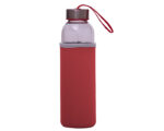 CILINDRO DE VIDRIO 500 ML. KRISTAL A2705 ROJO (CILINDRO: VIDRIO// FUNDA: NEOPRENO / A2705.04 /  ARTICULOS PROMOCIONALES)
